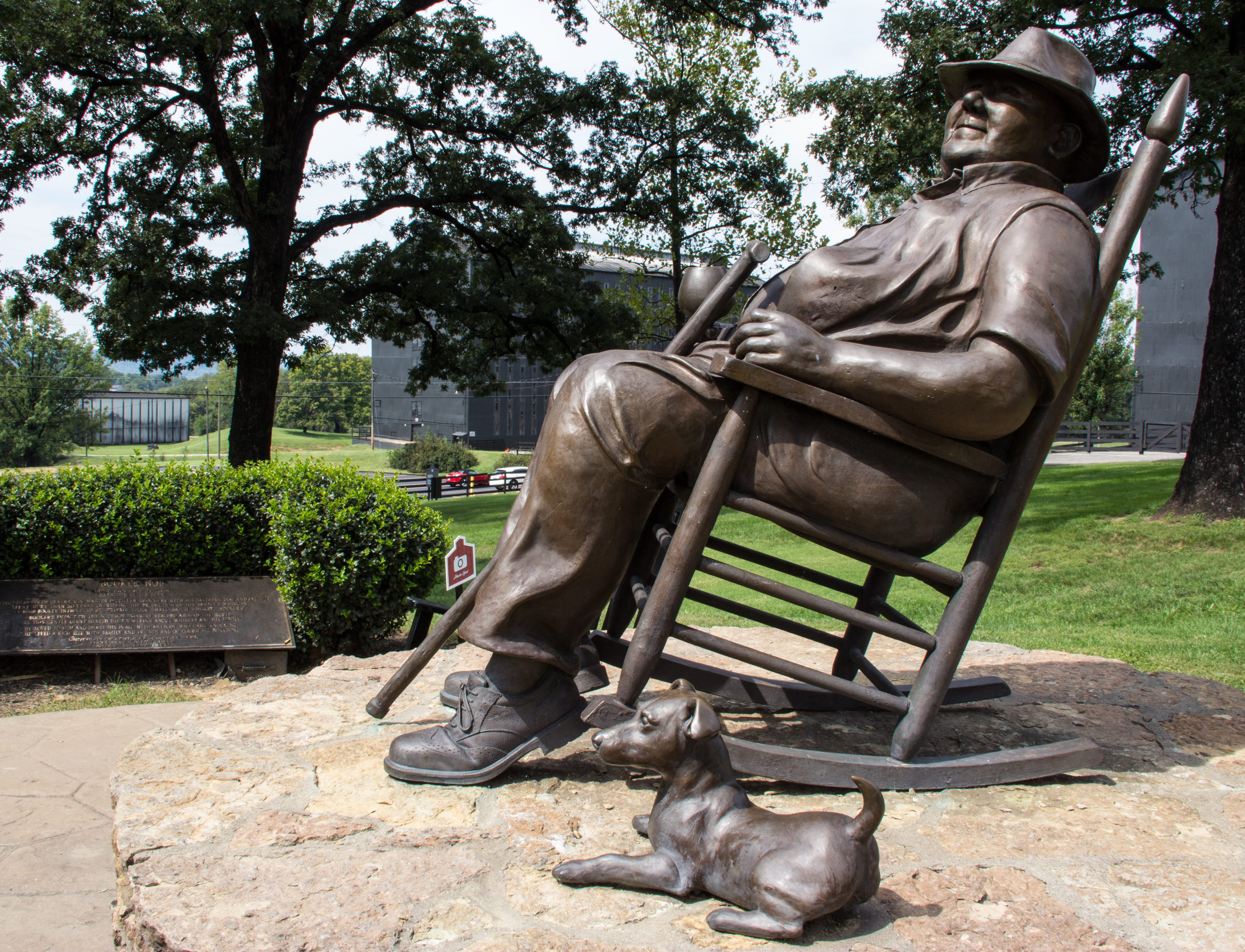 The statue of Booker Noe at the Jim Beam Distillery in Clermont, Kentucky. Photo ©2012, Mark Gillespie/CaskStrength Media.