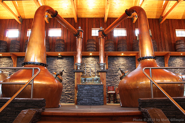 The stills at Canada's Shelter Point Distillery on Vancouver Island. Photo © 2013 by Mark Gillespie.