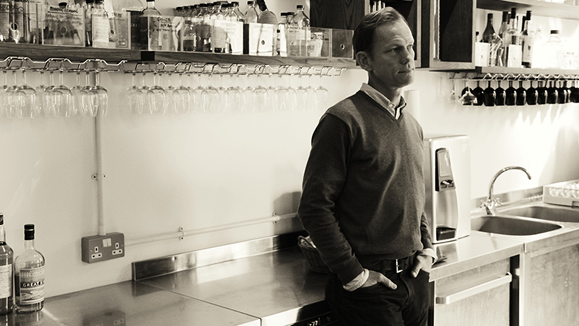 Compass Box founder John Glaser in his London blending lab, October 7, 2014. Photo ©2014 by Mark Gillespie.