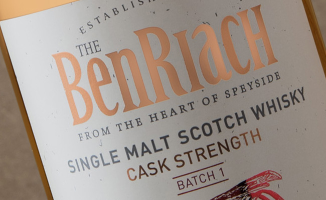 BenRiach Cask Strength Batch 1. Image courtesy BenRiach.