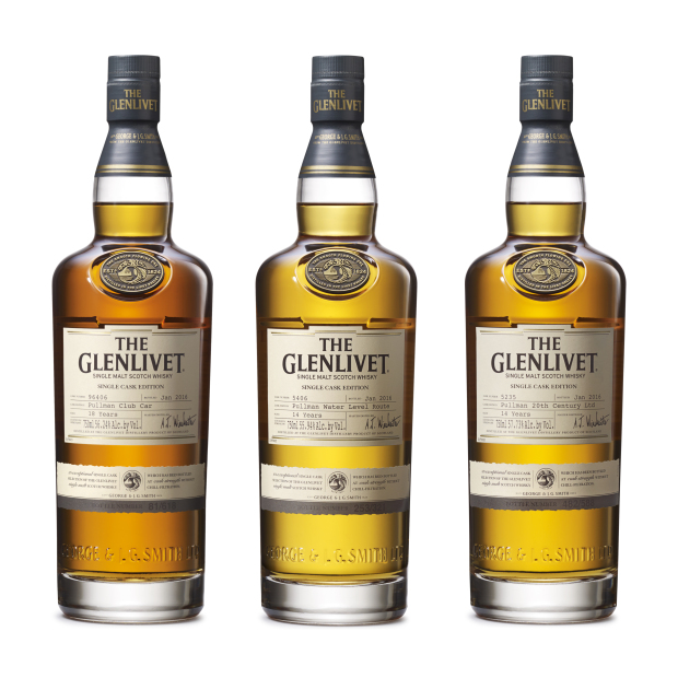 The Glenlivet Pullman Train Collection. Image courtesy The Glenlivet/Chivas Brothers.