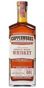 Copperworks American Single Malt. Image courtesy Copperworks Distilling.