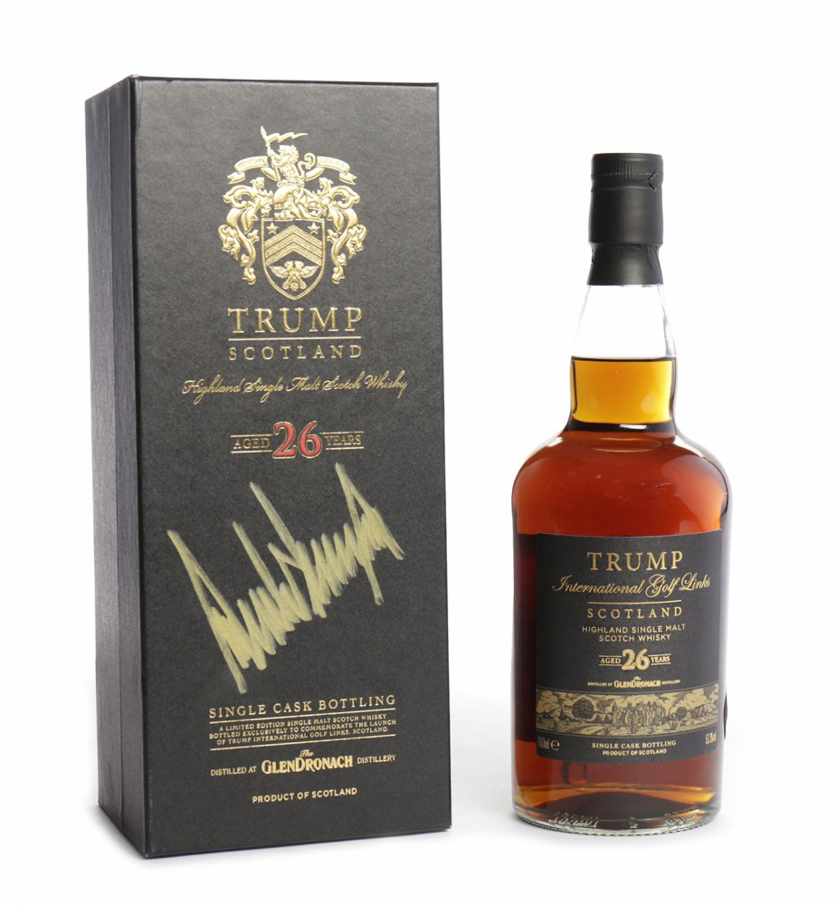 The "Trump Scotland" whisky to be auctioned at McTear's in Glasgow on January 13, 2017. Image courtesy McTears.