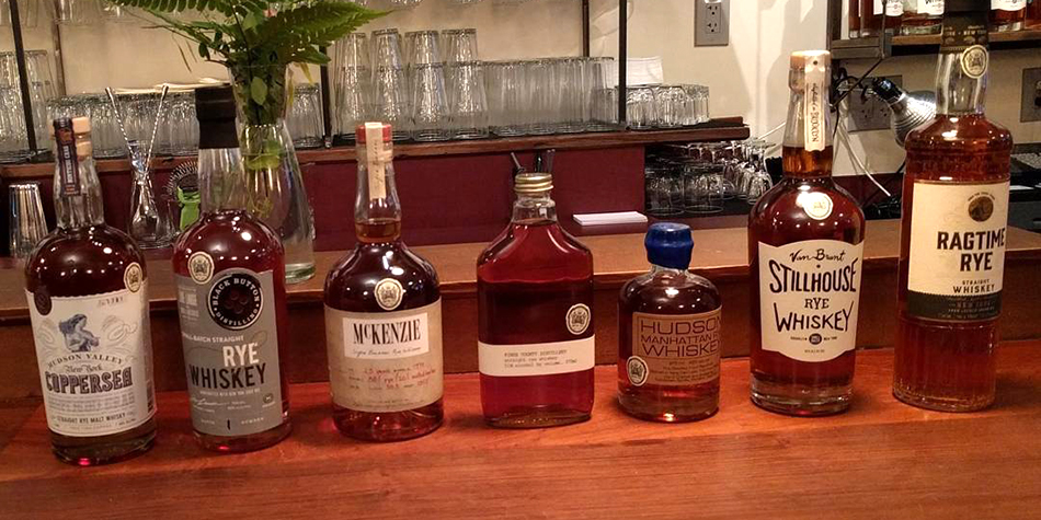 The first whiskies to carry the Empire Rye seal. Image courtesy Empire Rye Whiskey Association.