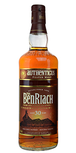 BenRiach Authenticus 30 Years Old. Image courtesy The BenRiach Distillery Company.