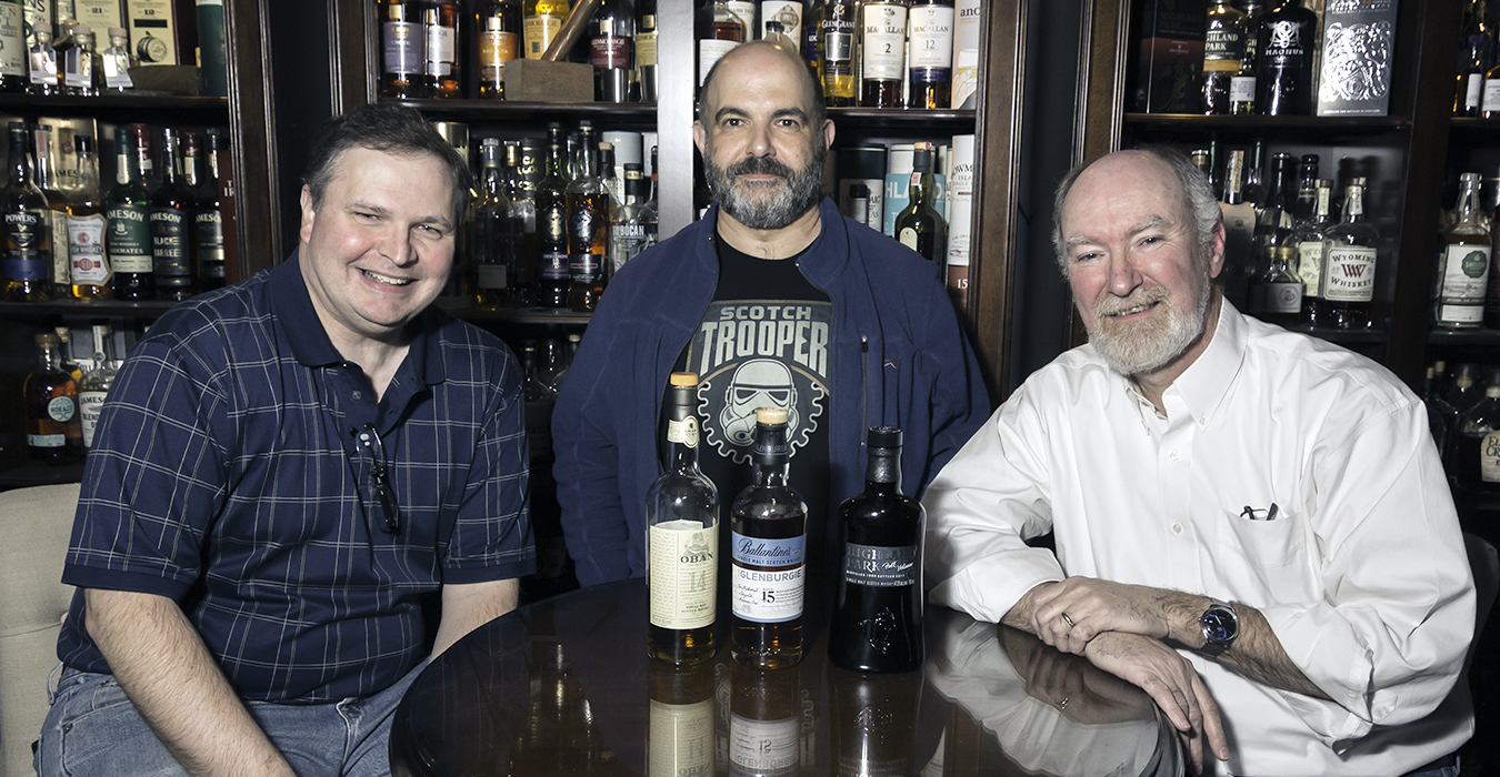 December's Tasting Panel (L-R): Mike Farley, Angelo Veneziano, and Sam Speers. Photo 2017, Mark Gillespie/CaskStrength Media.