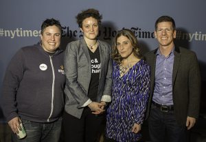 The panel for "Women in Whiskey, Sisters in Suds" (L-R): Julie Verratti, Rachel Gardner, Jennifer Steinhauer, and Garrett Peck. Photo ©2017, Mark Gillespie/CaskStrength Media.