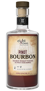 Eight Oaks Pinot Bourbon. Image courtesy Eight Oaks Craft Distillers.