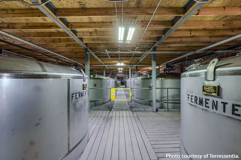 The fermentation room at O.Z. Tyler Distillery in Owensboro, Kentucky. Photo courtesy Terressentia.