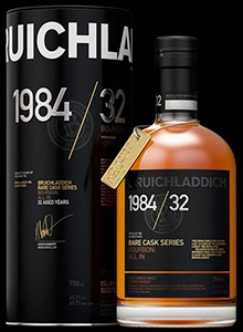 Bruichladdich Rare Cask Series 1984/32. Image courtesy Bruichladdich.