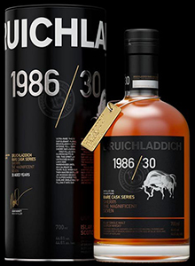 Bruichladdich Rare Cask Series 1986/30. Image courtesy Bruichladdich.