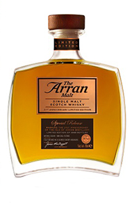 Arran 21st Anniversary Limited Edition. Image courtesy Isle of Arran Distillery.