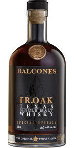 Balcones Fr.Oak Texas Single Malt. Image courtesy Balcones Distilling.