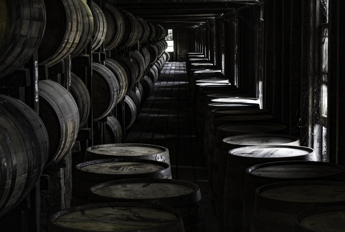 Barrels in a Heaven Hill rickhouse in Bardstown, Kentucky. Photo ©2017, Mark Gillespie/CaskStrength Media.