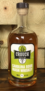 Crouch Carolina Sour Mash Whiskey. Image courtesy Crouch Distilling.