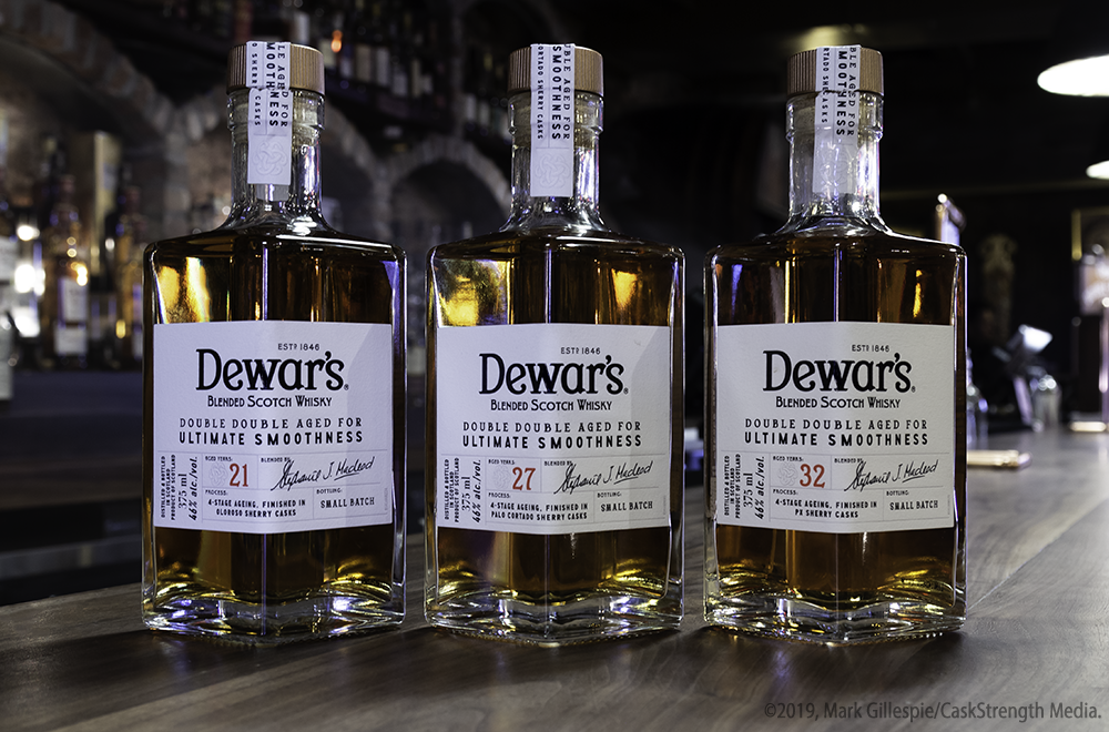 The Dewar's "Double Double" range of Scotch Whiskies. Photo ©2019, Mark Gillespie/CaskStrength Media.