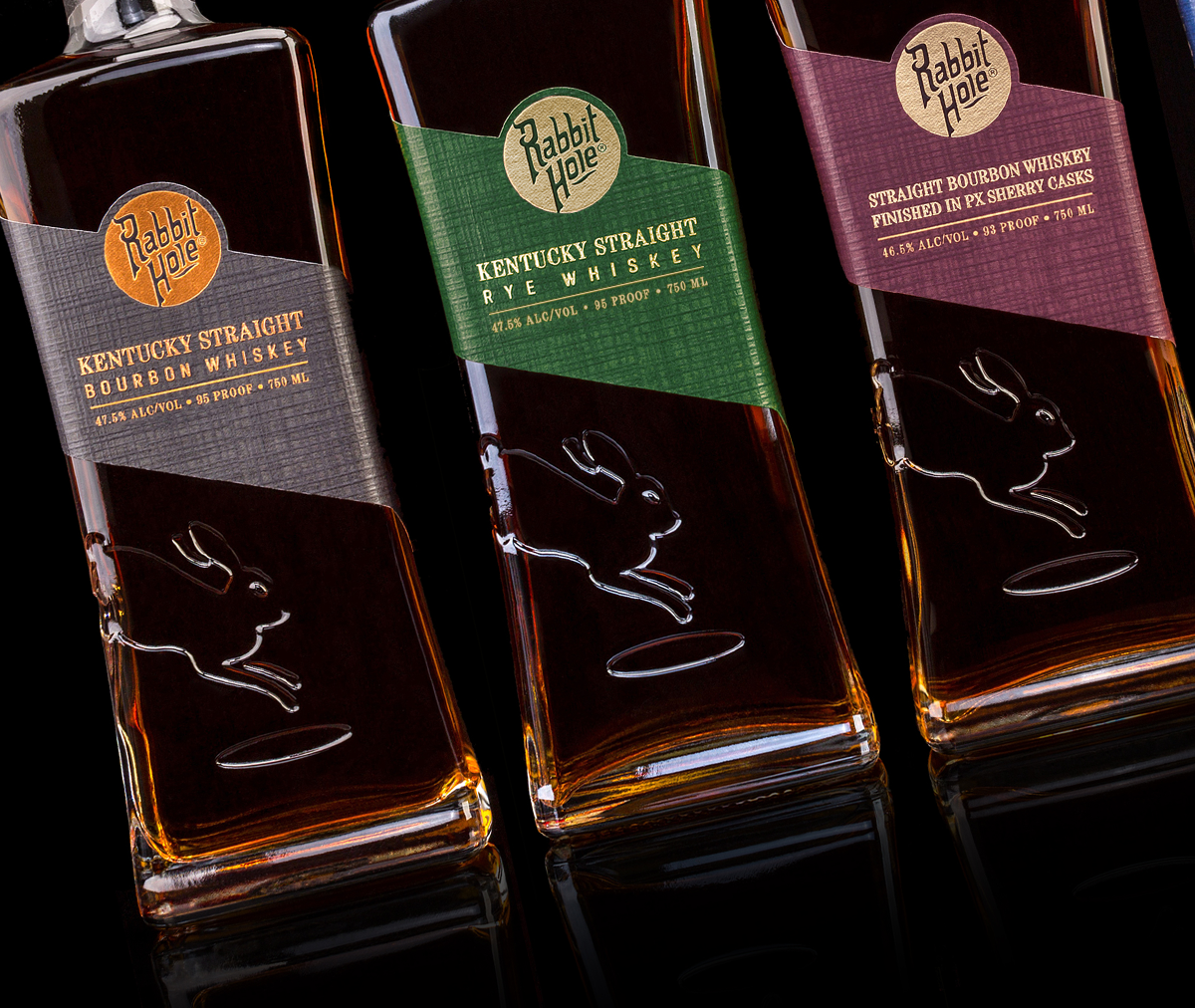 Rabbit Hole Whiskey bottles. Image courtesy Rabbit Hole Distillery.