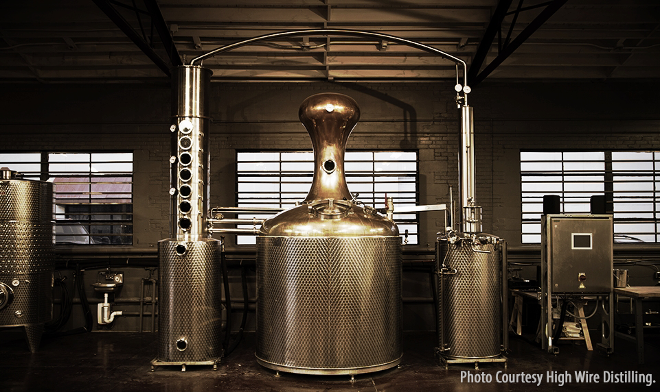 The still at High Wire Distilling in Charleston, South Carolina. Photo courtesy High Wire Distilling.