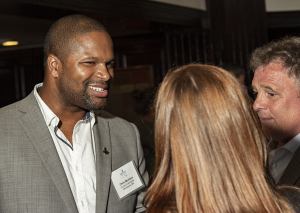 American Craft Spirits Association President Chris Montana (L) talks with colleagues during the Craft Spirits of America tasting at the National Press Club July 23, 2019 in Washington, DC. Photo ©2019, Mark Gillespie/CaskStrength Media.