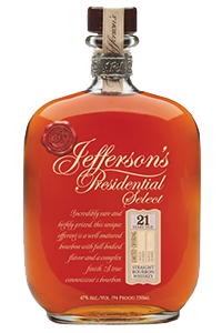 Jefferson's Presidential Select 21 Year Old Bourbon. Image courtesy Castle Brands.