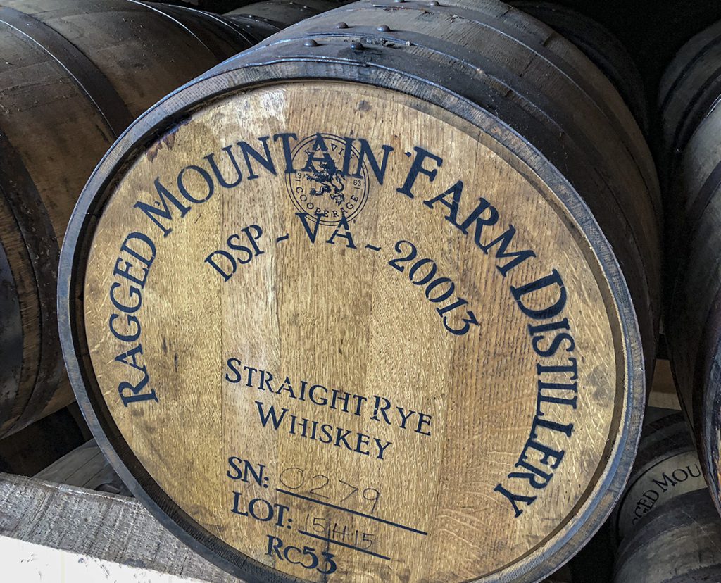 A Rye whiskey barrel at Virginia's Ragged Branch Distillery. File photo ©2020, Mark Gillespie/CaskStrength Media.