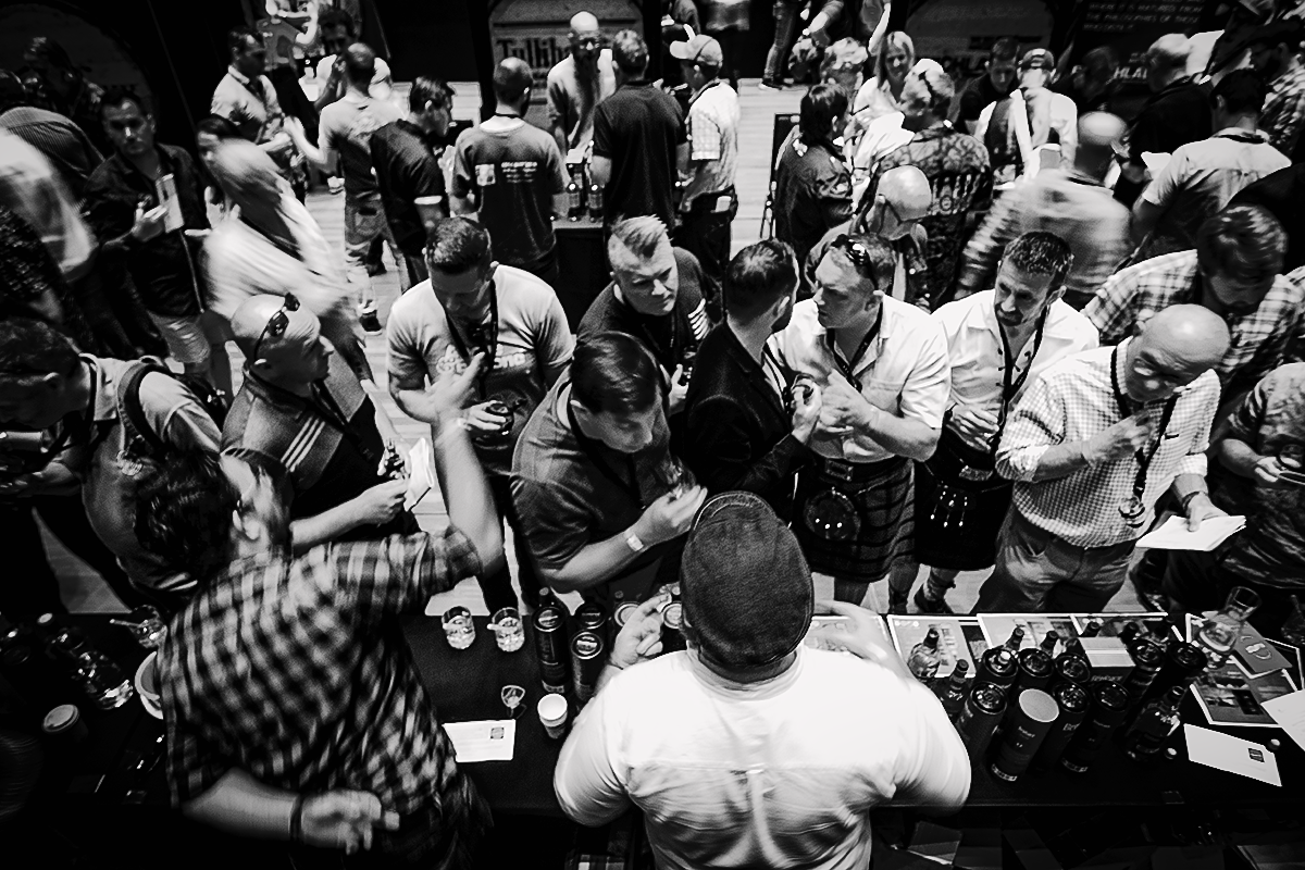 Attendees at the DramFest 2020 whisky festival in Christchurch, New Zealand shortly before Covid-19 health restrictions went into effect in March 2020. Photo ©2020, Mark Gillespie/CaskStrength Media.