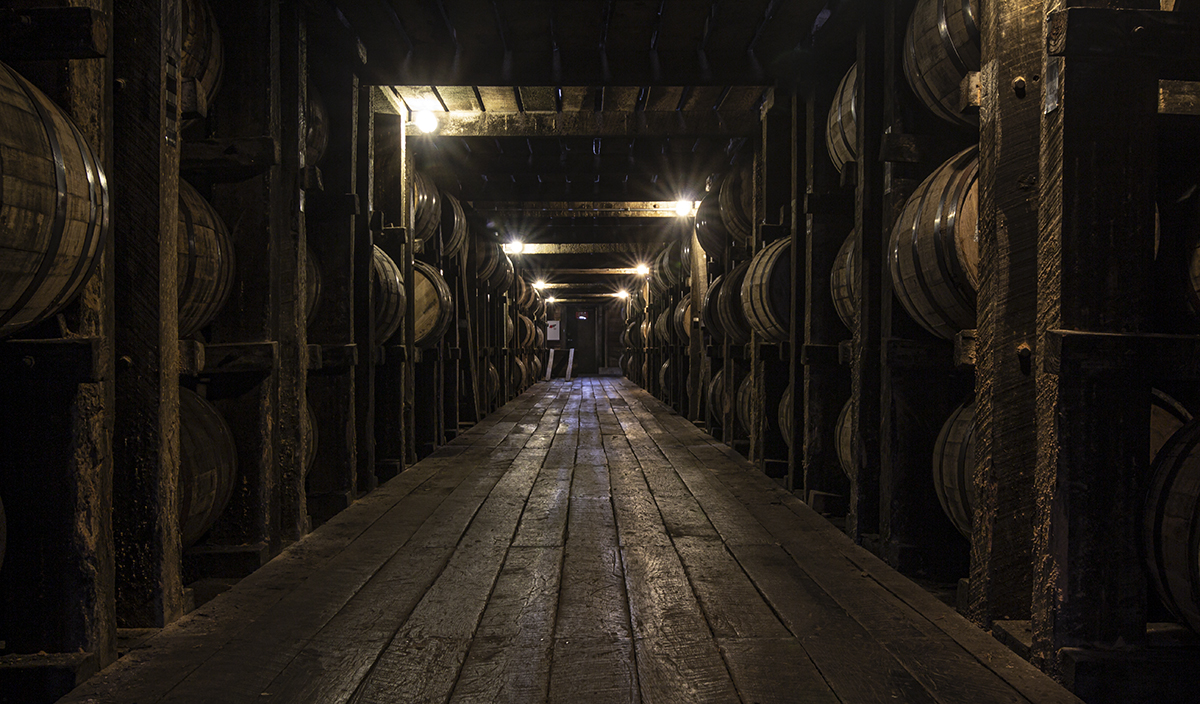 One of the older rickhouses at Heaven Hill's campus in Bardstown, Kentucky. Photo ©2020, Mark Gillespie.