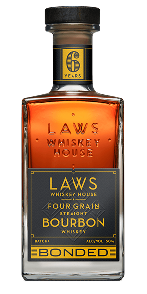 Laws Whiskey House Four Grain Bonded Bourbon. Image courtesy Laws Whiskey House.