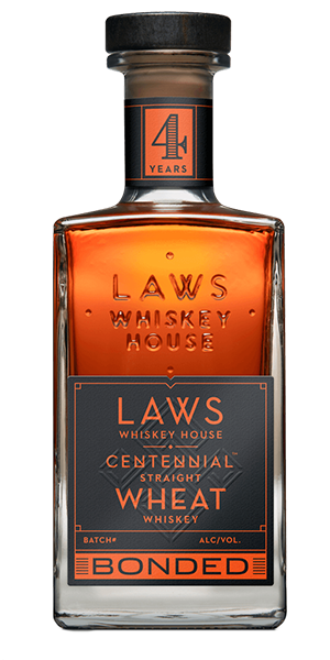 Laws Bonded Centennial Wheat Whiskey. Image courtesy Laws Whiskey House.