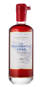 The 2020 Presidential Dram 8 Year Old Rye Whiskey. Image courtesy Proof and Wood Ventures.