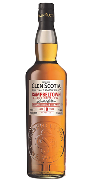 Glen Scotia 2021 Campbeltown Malts Festival Edition. Image courtesy Glen Scotia Distillery.