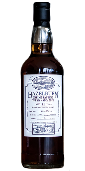 Hazelburn 15 Oloroso Cask. Image courtesy Springbank Distillers/J&A Mitchell.