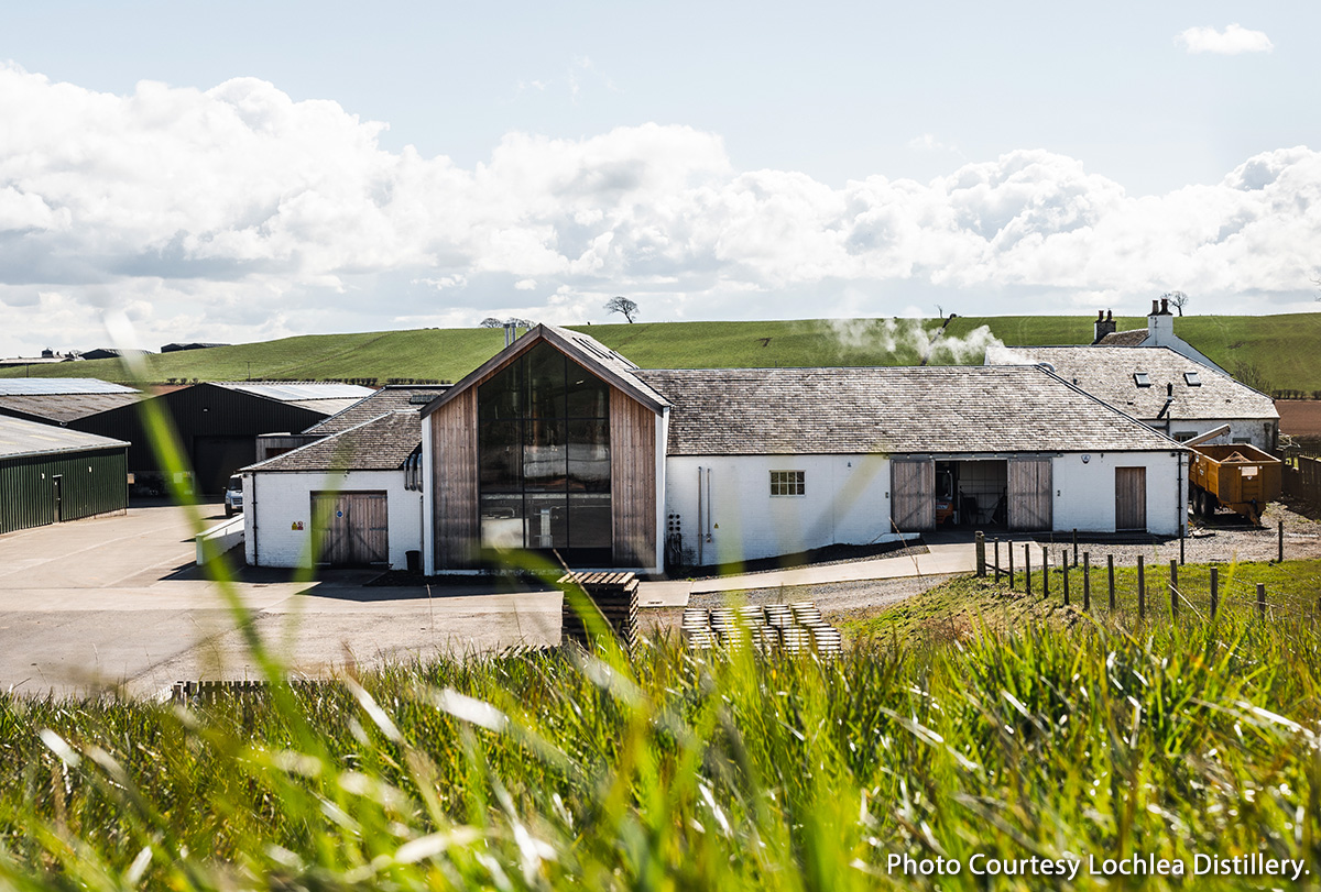 Lochlea Distillery in Ayrshire, Scotland. Image courtesy Lochlea Distillery.