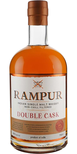 Rampur Double Cask Indian Single Malt Whisky. Image courtesy Rampur/Radico Khaitan.