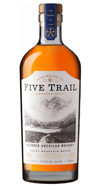 Five Trail Blended American Whiskey. Image courtesy Coors Whiskey Co.