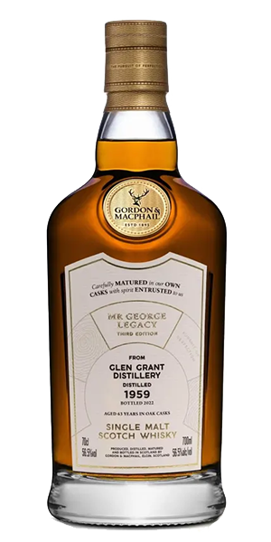 Gordon &MacPhail Mr. George Legacy 1959 Glen Grant. Image courtesy Gordon & MacPhail.