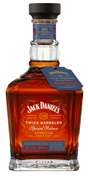 Jack Daniels 2022 Twice Barreled Single Malt. Image courtesy Jack Daniel's.