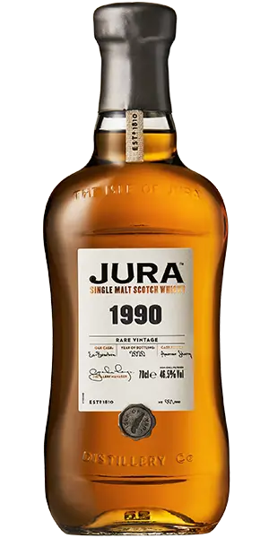 Jura 1990 Single Malt. Image courtesy Whyte & Mackay.