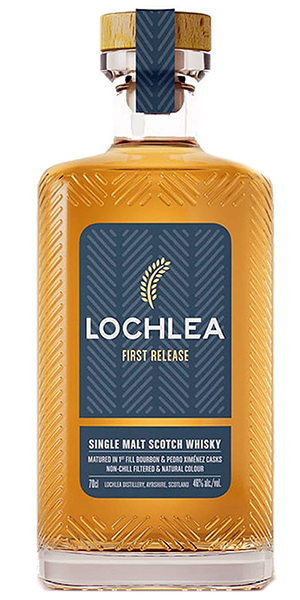 Lochlea First Release Lowland Single Malt. Image courtesy Lochlea Distillery.