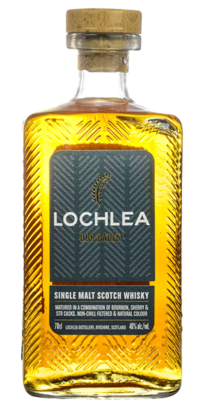 Lochlea Our Barley Lowland Single Malt. Image courtesy Lochlea Distillery.