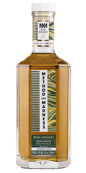 Method & Madness Rye & Malt Irish Whiskey. Image courtesy Irish Distillers.