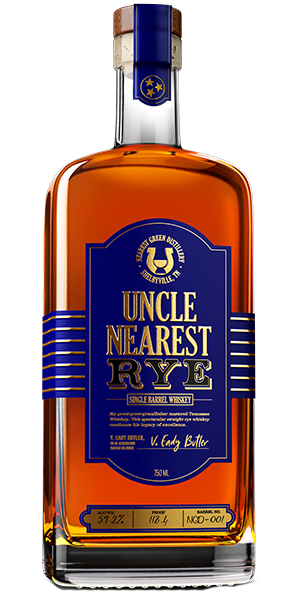 Uncle Nearest Single Barrel Rye. Image courtesy Uncle Nearest Distillery.